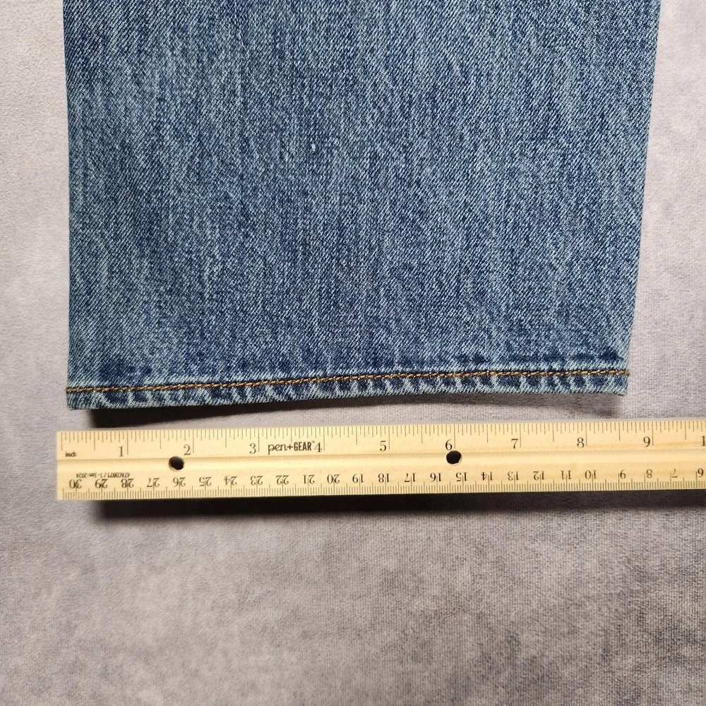 Levis 501 Original Fit Mens Jeans 38x32 Blue Straight Leg Button Fly 005010193